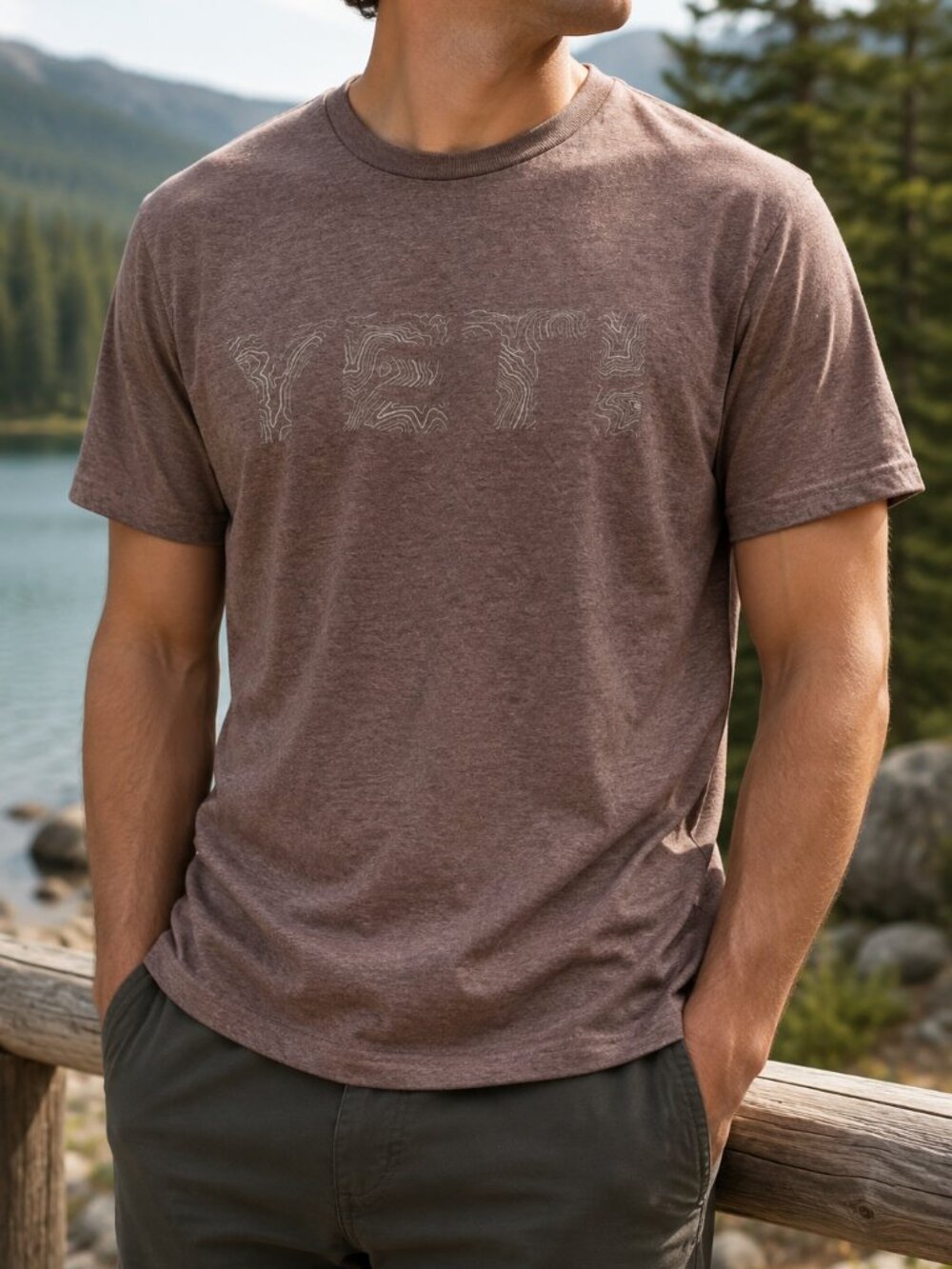 Yeti Brown Short-Sleeve Logo Tee